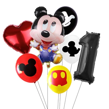 6pcs/lot Mickey Mouse Petrecerea de Ziua Decoratiuni Baloane Minnie Baby shower Decor Petrecere Copii Mickey Balon cu Aer Globos