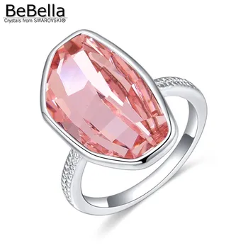 BeBella mare piatra de cristal inel cu Cristale Swarovski de la pentru femei de Ziua Christams moda bijuterii cadou