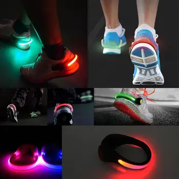 2 Buc LED-uri Luminoase Pantofi Clip Noapte Lumina de Avertizare de Siguranță LED Flash de Lumină Strălucitoare Pentru a rula Ciclism Biciclete Picătură de Transport maritim