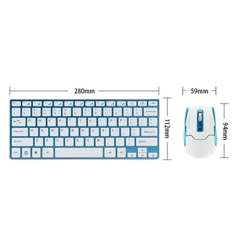 Tastatură fără fir și Mouse-ul Setat Ultra-Thin Mini Wireless Keyboard și Mouse-Set de Birou Mouse de Calculator și Tastatură Set