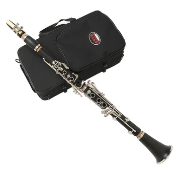 Negru Clarinet JYCL-E100 Bb 17 cheie Bohem sistem de cauciuc dur corpului Instrumente de Suflat din lemn Cu Pânză de Curățare Reed Instrument Muzical