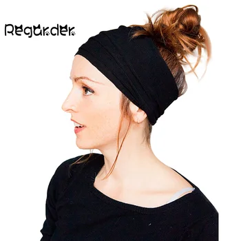 Fierbinte Solid Banda de Păr Elasticitate Moale Fete Femei Reglabile Confortabile 1 BUC cu boruri Largi Cârpă de Păr Accesorii articole pentru acoperirea capului#p3