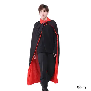 De Halloween, Negru Rosu Vampir Mantie Tricotate Reversibile Vrăjitoare Cape Cosplay Costum Q6PB