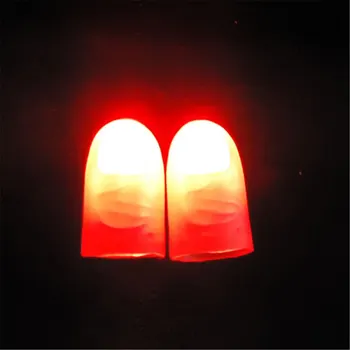 2 buc elemente de Recuzită Aleatoare Noutate Amuzant LED Intermitent Degete Copii Uimitoare Strălucire Fantastică Jucarii pentru Copii Daruri Luminoase Truc de Magie