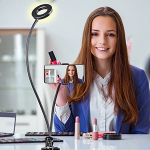 K&F Concept Estompat LED-uri de 10 inch Selfie Inel de Lumina cu Stand Suport de Telefon pentru Tiktok Youtube Vlog Camera Video Smartphone