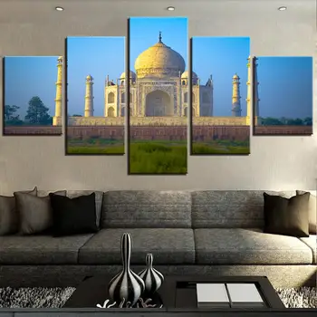 5 Bucati Taj Mahal Canvas Postere Thailanda Construirea De Imagini De Fundal Biserică Poze Pictura Pentru Casa Îmbunătățirea Camera Decor De Arta