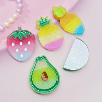 20 de piese de Kawaii culoare frumoasă fructe de serie spate plat rășină de plat accesorii DIY album accesorii de telefon mobil F02