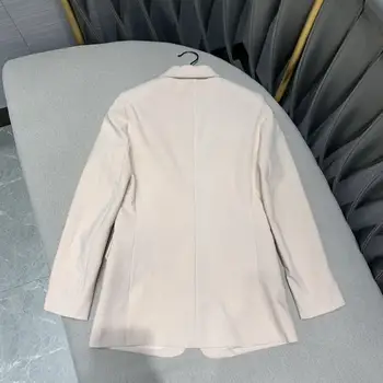 2020 primăvară high-end blazer pentru femei costum de bumbac sacou casual dintata metal butonul office lady slim fit culoare solidă paltoane jachete