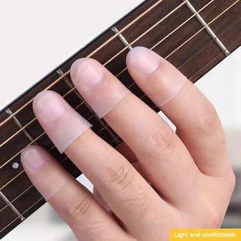 4buc/Cutie Chitara Degetului Protectori Ușor Portabil de Muzică Silicon Degetul Paznici Elemente pentru Pian, Ukulele