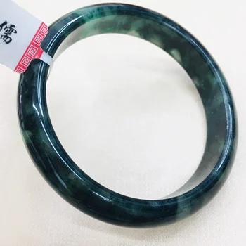 Zheru Bijuterii Pure Naturale Jadeit Brățară Elegant de culoare Verde Închis 54-62mm Feminin Bratara Jad Trimite Un Certificat de Clasă