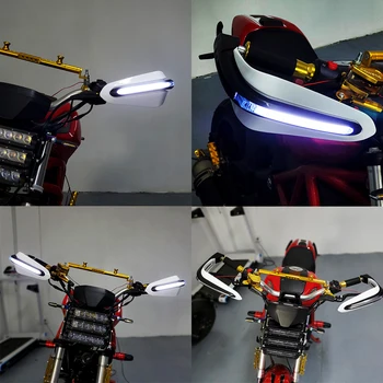 Motocicleta mânerul din mână paznici ghidon de protecție cu lumină pentru accesorios para motos yamaha xt 600 r1200gs benelli tnt 125