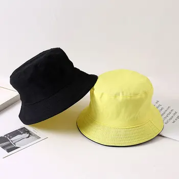 Moda față-verso pescar femei de pălărie în aer liber umbra găleată pălării sălbatice valul pălărie de bumbac găleată pălării pentru barbati casquette 2021