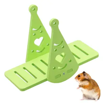 Colorate Din Lemn Hamster Balansoar Jucărie Interactiv Hamster Amuzant Exercițiu De Jucărie Nou Design Pentru Animale Mici Cusca Pentru Hamster, Cobai Șobolan