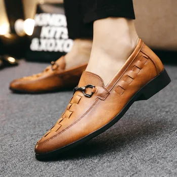 Oamenii Subliniat-Toe din Piele Oxfords Om Casual, Formal Pantofi de Brand Mocasini pentru bărbați Mocasini Business Pantofi Rochie Plus Dimensiune 38-47