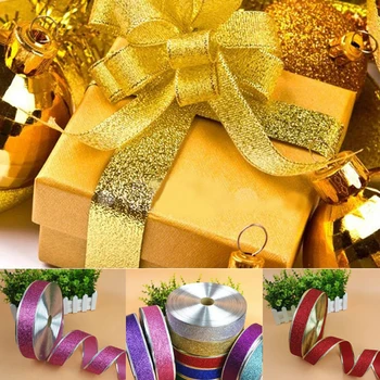 6pcs DIY Decor de Crăciun Sclipici Panglică Arcuri de Par Petrecerea de Ziua Accesoriu Cadouri de Ambalaj Consumabile Ornament pentru Pomul de Craciun