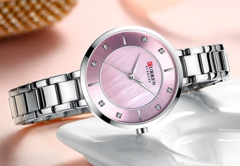 CURREN Marca de Lux a Crescut de Aur Ceasuri Pentru Femei Cuarț ceas de mână Doamnelor Moda Brățară Ceas rezistent la apa Relogio Feminino