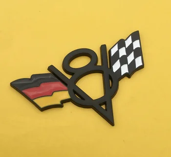 3D negru Metal Masina V8 de Epocă Germania Deutsch Pavilion Embleme Insigna Decal Autocolant