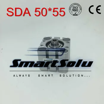 Transport gratuit SDA 50*55 50mm teava de 55mm accident vascular cerebral cu dublu efect supapă de acționare a cilindrului pneumatic SDA50-55 de aer compact cilindri