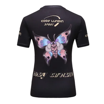 2018 Nouă Vară cu Mânecă Scurtă tricou Tricou mulat Negru Culoare 3D de Imprimare Tricou Casual Lady Brand de Îmbrăcăminte Codylundin MMA Tee