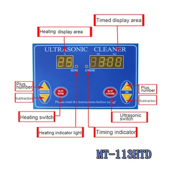 MT-113HTD Mic Display Digital Ultrasonic Cleaner Timer 1.3 L 40KHZ pentru uz Casnic Ochelari de Bijuterii Ceas de Curățare Încălzire