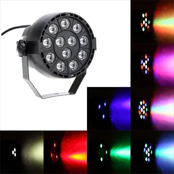 12W DMX 512 Led Par Light LED Lumina de Scena MINI 12 Led-uri RGB Lumina de Scena Ideal pentru Disco Bar, KTV Club Petrecere acasă lumina Strobe