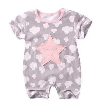 Copilul cu mânecă Scurtă Salopeta de Vara pentru Copii Pijamale Nor de Cinci stele pentru Sugari Nou-născuți Haine de Vară