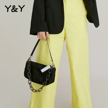 Y&Y Stil Coreean Nisa De Design Casual, Genți De Mână Pentru Femei Lanț De Umăr Axila Saci La Modă De Moda Saci De Nailon De Mini Simplu, Solid Saci