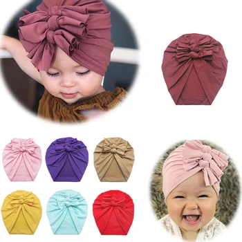 Bowknot Copilul Headband Hat Elastic Turban Bentita Cap pentru Sugari Folie haarband Beanie Hat Fetita Pălării Copii Accesorii de Par