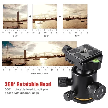 Andoer 40cm/15.7 inch Camera Video Slider Șină Stabilizator cu Capul Mingea Eliberare Rapidă Placă pentru Canon Nikon Sony DSLR