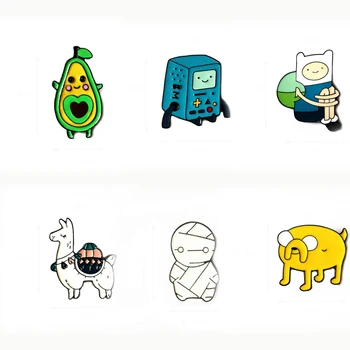 Animale Email Ace Desene animate Broșe Avocado Cămilă Mami Cămilă Pin Rever Insigne Personalizate Cadou pentru Copii Brosa pentru femei