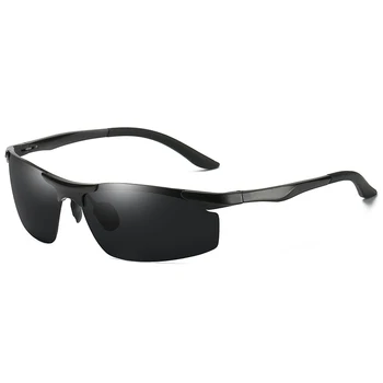 BINGKING Bărbați ochelari de Soare Polarizat Semi fără ramă Înaltă Calitate, Semi fără ramă 10 Culori Design de Brand 8179 Protecție UV400 Ochelari