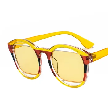 DCM 2018 mai Noi Ruond ochelari de Soare Femei Barbati Brand de Lux de Designer Rosu Verde Ochelari de sex Feminin de Ochelari de Soare Vintage