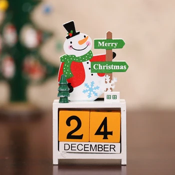 Tema De Craciun Masă Din Lemn Ornamente De Desene Animate Moș Crăciun, Om De Zăpadă Elan Calendar Crăciun Numărătoarea Inversă Elemente De Recuzită De Petrecere Decoratiuni