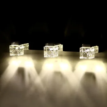 K9 Cristal Moderne din Oțel Inoxidabil LED-uri Față de Lumină Oglindă Lampă de Perete Baie Machiaj Vanitatea Montat pe Perete Fixare de Candelabre de Iluminat