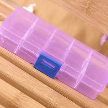 10 Grile de Plastic Cutie de Depozitare pentru Componente Mici Bijuterii Cutie de scule Șirag de mărgele Pastile Organizator de Arta Unghiilor Sfat Caz