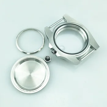 HQ 10ATM 40mm Caz Ceas de Moda Albastru/Argintiu Bezel Ceramica Set Pentru eta2836 Miyota8215 Mișcarea de Cristal Safir