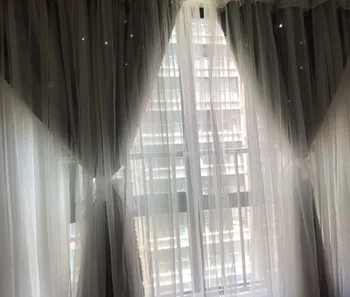 Romantic Stele Fereastră Perdele pentru Living Dormitor Camera Copii Dantelă de Nunta Voile Tul Cortina Dublu Strat Perdele Opace