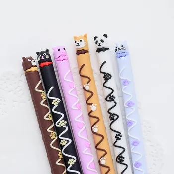 4 BUC/lot Creative Drăguț Animale Pixuri cu Gel Pentru Școală Material Kawaii Birou de Scris Colorate Staționare Pen Set De Pixuri 040177