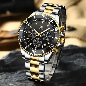 Moda pentru bărbați cuarț ceas de mână de lux, business casual multifuncțional tungsten din oțel watchband luminos de sex masculin ceas