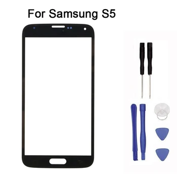 Pentru Samsung Galaxy S5 G9000 Sm-G900F Față de Sticlă, cu Ecran tactil Frontal Panou Tactil de Sticlă de Înlocuire + instrument