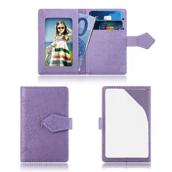 Moda Relief Flori Adeziv Card de Credit Punga de Buzunar Autocolant Telefon Stand Holder Wallet 20CA