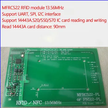 MFRC522 Modulul RFID IC Card Reader Modulul UART/SPI/Interfata I2C, pe Distanțe Lungi 90mm