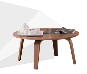 Cafea, Masă, Mobilier Camera de zi, Mobilier de Casă din lemn masiv Rotund ted masa high end birou de parte de masă minimalist noi 88*88*40 cm