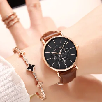 VA VA VOOM 2020 Nou doamnelor ceas high-end curea din piele casual cuarț ceasuri de afaceri de moda lady ceas de ceas reloj mujer