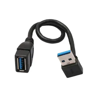 USB 3.0 Unghi Drept 90degree Cablu de Extensie de sex Masculin la Feminin Adaptor Cablu, 20cm