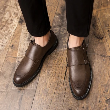 Mens Pantofi Classic Slip on Casual din Piele Pantofi Vintage Elegant Pantofi de Afaceri 2020 Tendință de Moda Rochie Formale Pantofi Mocasini Barbati