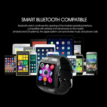 Bluetooth Ceas Inteligent Q18 Cu Ecran Tactil Mare a Bateriei Suport TF Card Sim Camera pentru Android Telefon Smartwatch