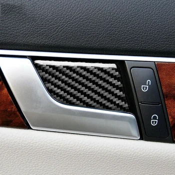 Pentru Mercedes-Benz 08-12 GLK Fibra de Carbon Interior GLK300 260 Interioară a Mânerului Portierei Castron Decorare Autocolant
