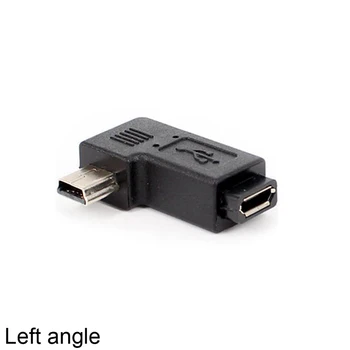 90 de Grade la Dreapta la Stânga Unghi Mini USB Tip Micro USB de sex Masculin La Feminin Adaptor