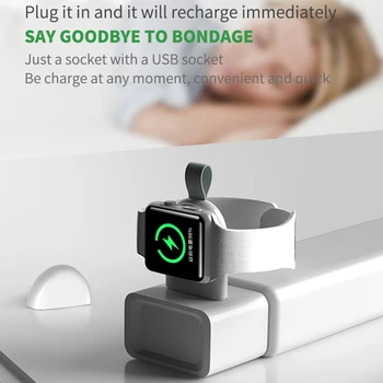 Mini Încărcător Wireless pentru Apple Watch 6 5 4 3 SE Adaptor Dock de Încărcare Rapidă Încărcător Inteligent Watch Bază de Încărcare fără Fir Portabile